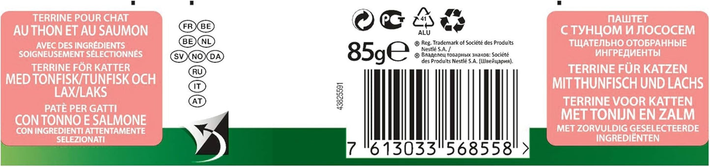 PRO PLAN Sterilized Salmon and Tuna Wet Cat Food, 85 g x 24