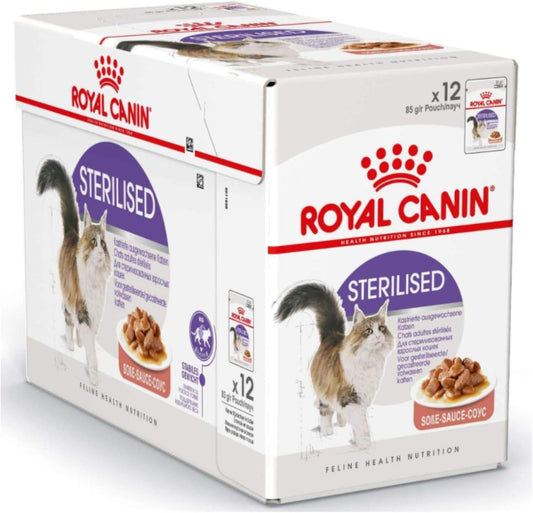 Royal Canin Sterilized Gravy Cat Food Pouches for Neutered Cats 85 g x 12 Packs