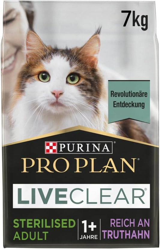Pro Plan Live Clear Adult Neutered Cat Food with Turkey, 7 kg