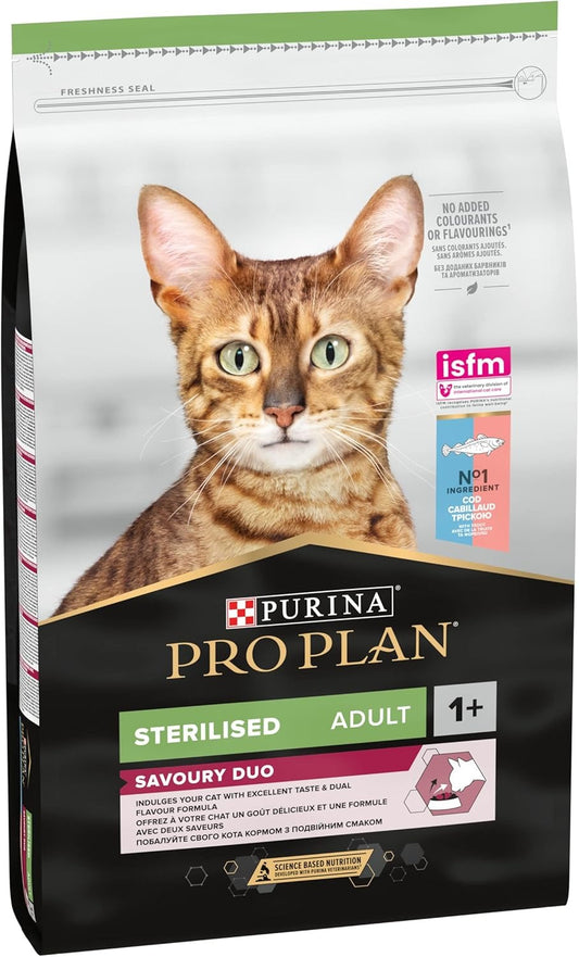 Pro Plan Sterilized Cat Food with Salmon & Trout, 10kg